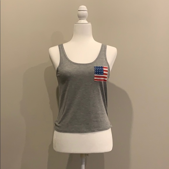 Target Fifth Sun American flag pocket tank top - Picture 1 of 1